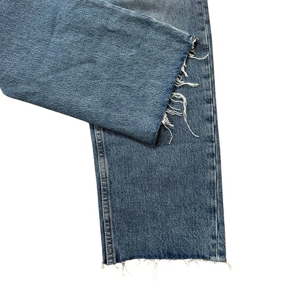 TOTEME Classic Cut Denim Medium Wash Ankle Frayed Denim Jeans Women's Size 27 - Picture 6 of 11